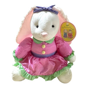 Vtg Russ The Bunny Bunch Girl Rabbit Plush Nylon Parachute Easter NOS Tags READ